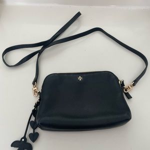 Black, leather, Tory Burch small crossbody.